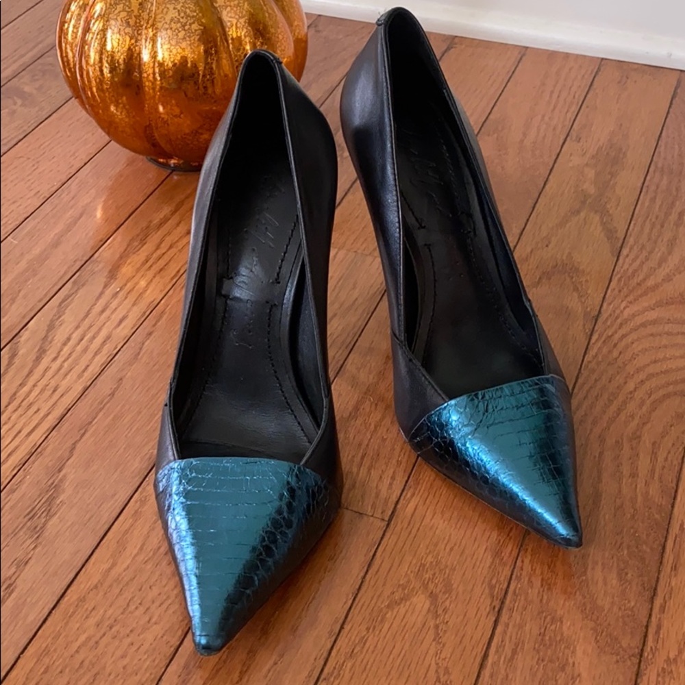 Sash Snakeskin Elizabeth and James d’Orsay Pumps